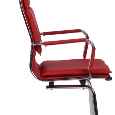 Konferenčná stolička Bedford, syntetická koža, červená - 2