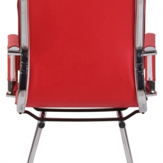 Konferenčná stolička Bedford, syntetická koža, červená - 4