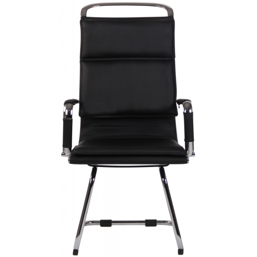 Konferenčná stolička Bedford, syntetická koža, čierna - 1