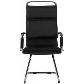 Konferenčná stolička Bedford, syntetická koža, čierna