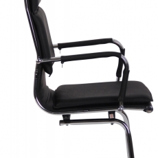 Konferenčná stolička Bedford, syntetická koža, čierna - 2