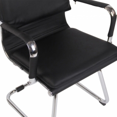 Konferenčná stolička Bedford, syntetická koža, čierna - 4