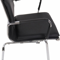 Konferenčná stolička Bedford, syntetická koža, čierna - 5
