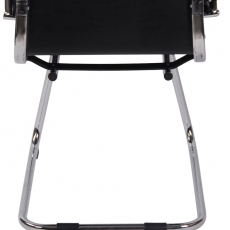 Konferenčná stolička Bedford, syntetická koža, čierna - 6