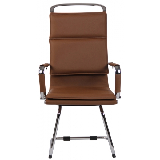 Konferenčná stolička Bedford, syntetická koža, hnedá - 1