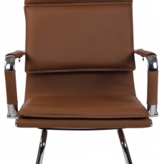 Konferenčná stolička Bedford, syntetická koža, hnedá - 1