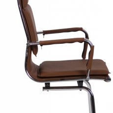 Konferenčná stolička Bedford, syntetická koža, hnedá - 2