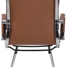 Konferenčná stolička Bedford, syntetická koža, hnedá - 4