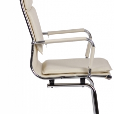 Konferenčná stolička Bedford, syntetická koža, krémová - 2