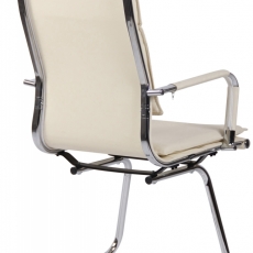 Konferenčná stolička Bedford, syntetická koža, krémová - 3
