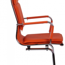 Konferenčná stolička Bedford, syntetická koža, oranžová - 2