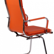 Konferenčná stolička Bedford, syntetická koža, oranžová - 3