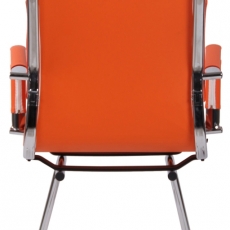 Konferenčná stolička Bedford, syntetická koža, oranžová - 4