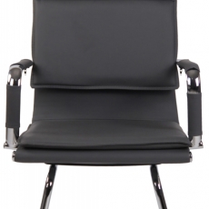 Konferenčná stolička Bedford, syntetická koža, šedá - 1
