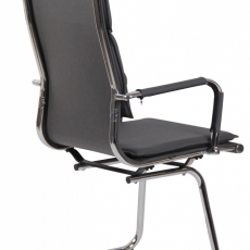 Konferenčná stolička Bedford, syntetická koža, šedá - 3