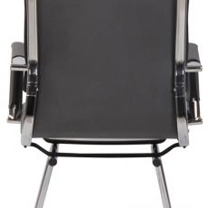 Konferenčná stolička Bedford, syntetická koža, šedá - 4