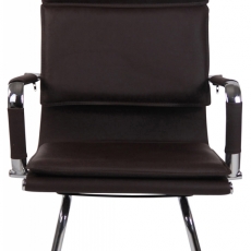 Konferenčná stolička Bedford, syntetická koža, tmavo hnedá - 1