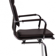 Konferenčná stolička Bedford, syntetická koža, tmavo hnedá - 2