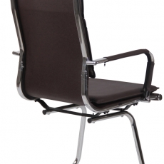 Konferenčná stolička Bedford, syntetická koža, tmavo hnedá - 3