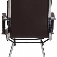 Konferenčná stolička Bedford, syntetická koža, tmavo hnedá - 4