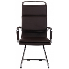 Konferenčná stolička Bedford, syntetická koža, tmavo hnedá