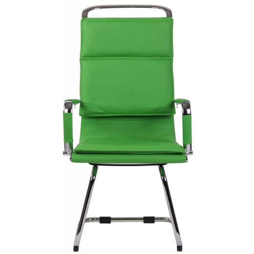 Konferenčná stolička Bedford, syntetická koža, zelená - 1