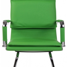 Konferenčná stolička Bedford, syntetická koža, zelená - 1