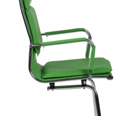 Konferenčná stolička Bedford, syntetická koža, zelená - 2