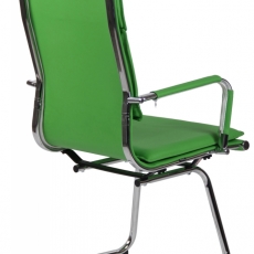 Konferenčná stolička Bedford, syntetická koža, zelená - 3