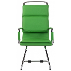 Konferenčná stolička Bedford, syntetická koža, zelená