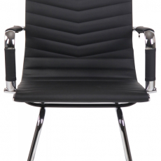 Konferenčná stolička Burnley, syntetická koža, čierna - 2