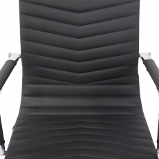 Konferenčná stolička Burnley, syntetická koža, čierna - 6
