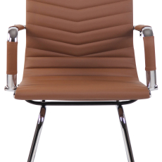 Konferenčná stolička Burnley, syntetická koža, hnedá - 2