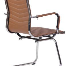 Konferenčná stolička Burnley, syntetická koža, hnedá - 4