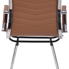 Konferenčná stolička Burnley, syntetická koža, hnedá - 5