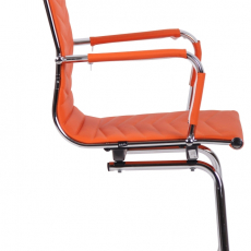 Konferenčná stolička Burnley, syntetická koža, oranžová - 3