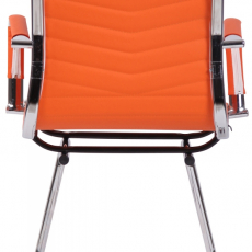 Konferenčná stolička Burnley, syntetická koža, oranžová - 5