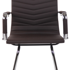Konferenčná stolička Burnley, syntetická koža, tmavo hnedá - 1