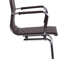 Konferenčná stolička Burnley, syntetická koža, tmavo hnedá - 2