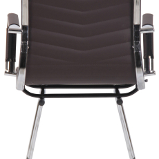 Konferenčná stolička Burnley, syntetická koža, tmavo hnedá - 5