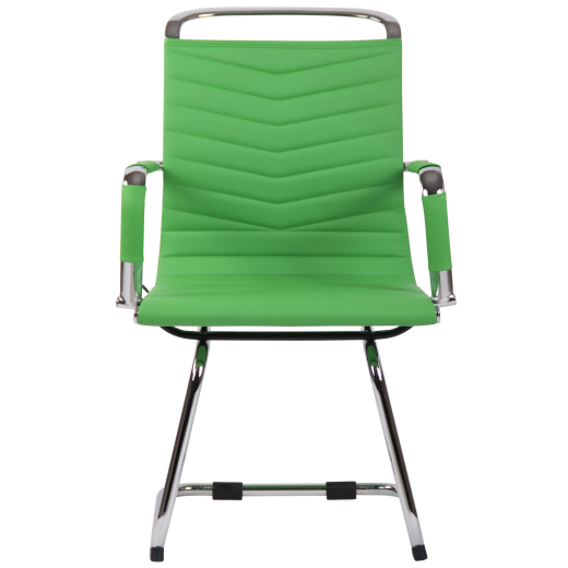 Konferenčná stolička Burnley, syntetická koža, zelená - 1