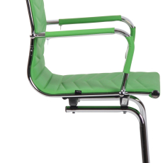 Konferenčná stolička Burnley, syntetická koža, zelená - 2