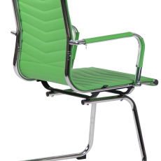 Konferenčná stolička Burnley, syntetická koža, zelená - 3