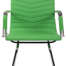 Konferenčná stolička Burnley, syntetická koža, zelená - 2