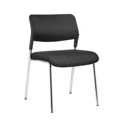 Konferenčná stolička Evo 4L, textil, čierna