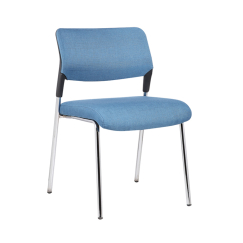 Konferenčná stolička Evo 4L, textil, modrá
