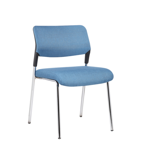 Konferenčná stolička Evo 4L, textil, modrá