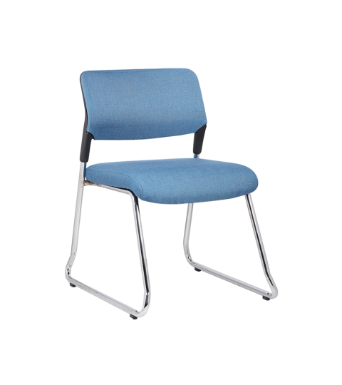 Konferenčná stolička Evo 4S, textil, modrá