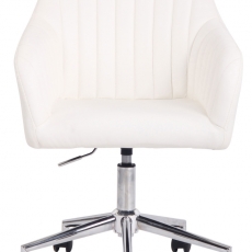Konferenčná stolička Filton, syntetická koža, biela - 2