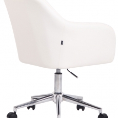 Konferenčná stolička Filton, syntetická koža, biela - 4